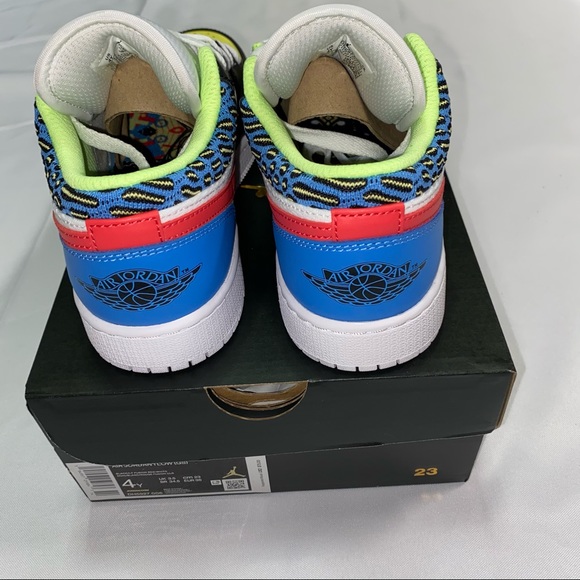 Nike Air Jordan 1 Low GS Funky Pattern 4Y 5.5W - Picture 5 of 5